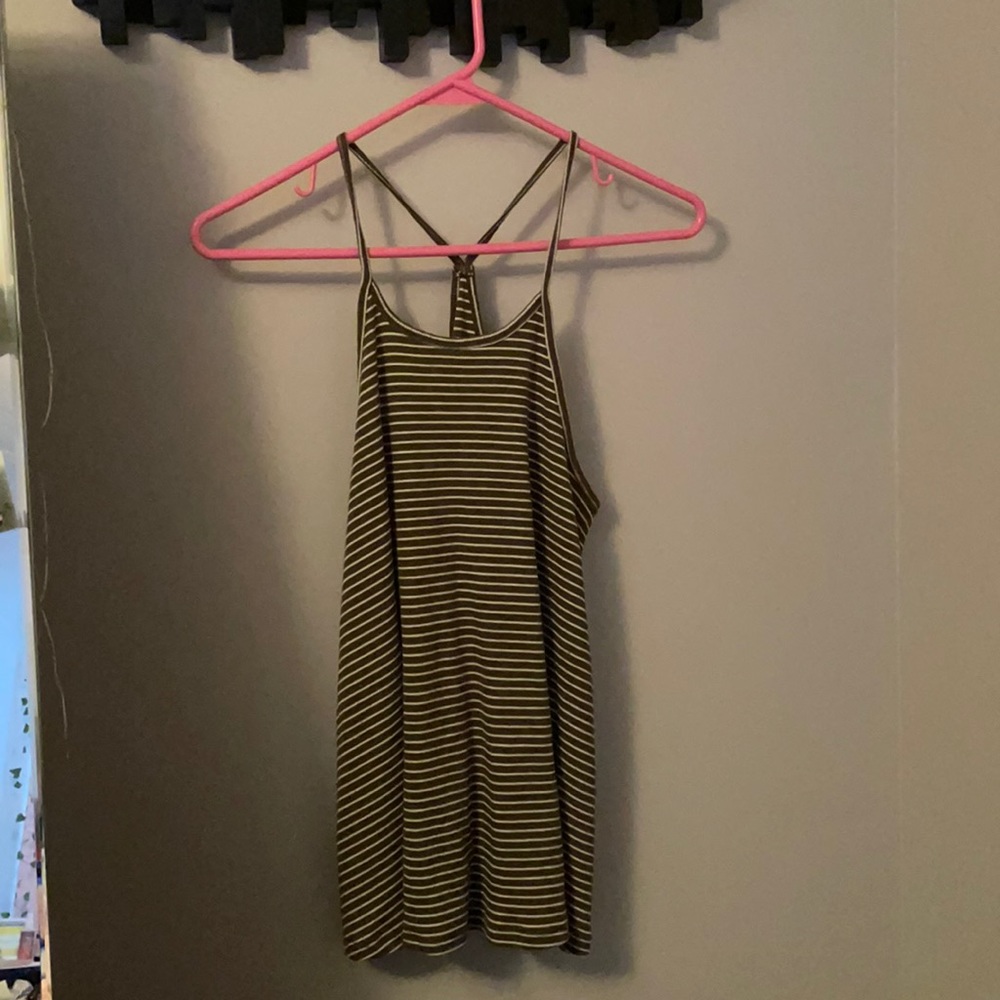 Green striped tank